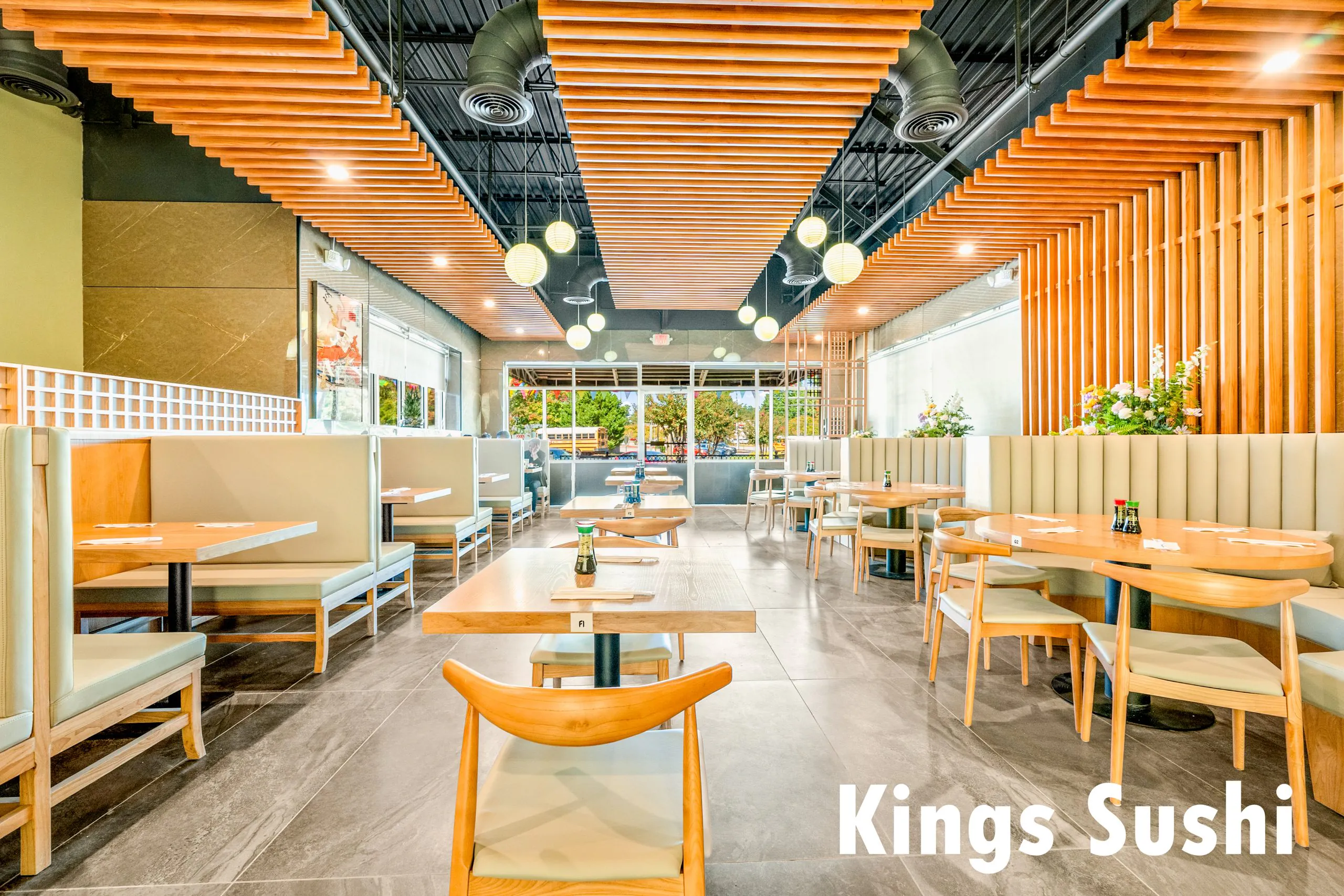 Spacious open dining zone at Kings Sushi, a Japanese Restaurant in Buford